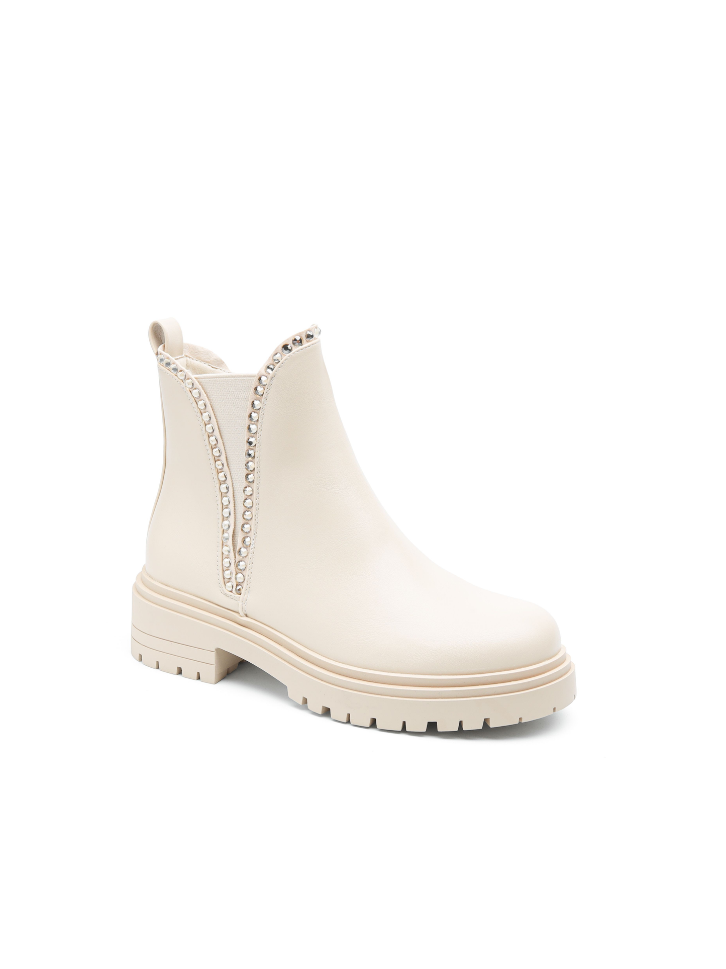 Beige Ankle Boots Suedine