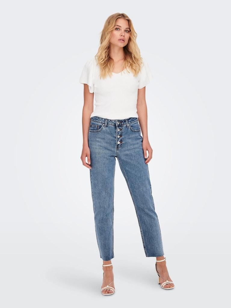 ONLY Damen Jeans ONLEMILY HW ST CR ANK RW BTN MAE06 NOOS
