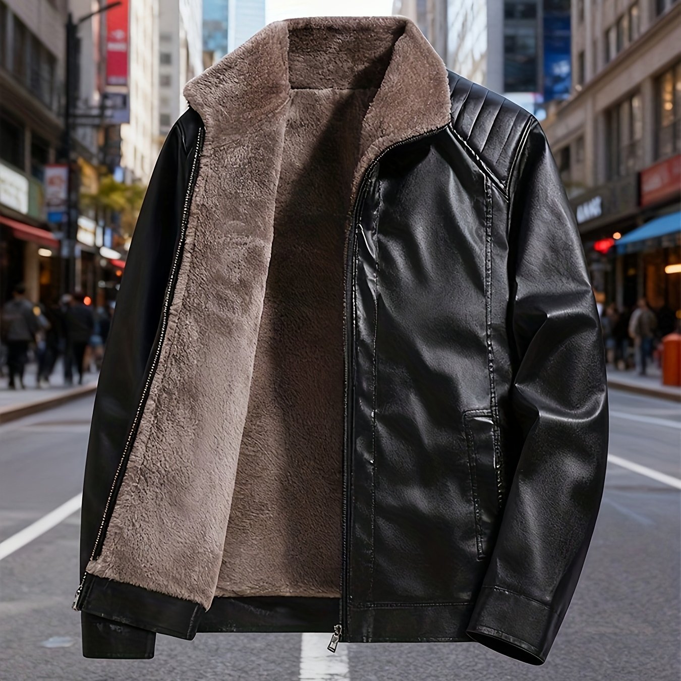 Arden™ - L'Iconique Gefütterte Lederjacke