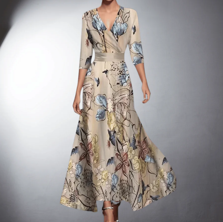 CORDULA I KLASSISCHES GEBLÜMTES KLEID