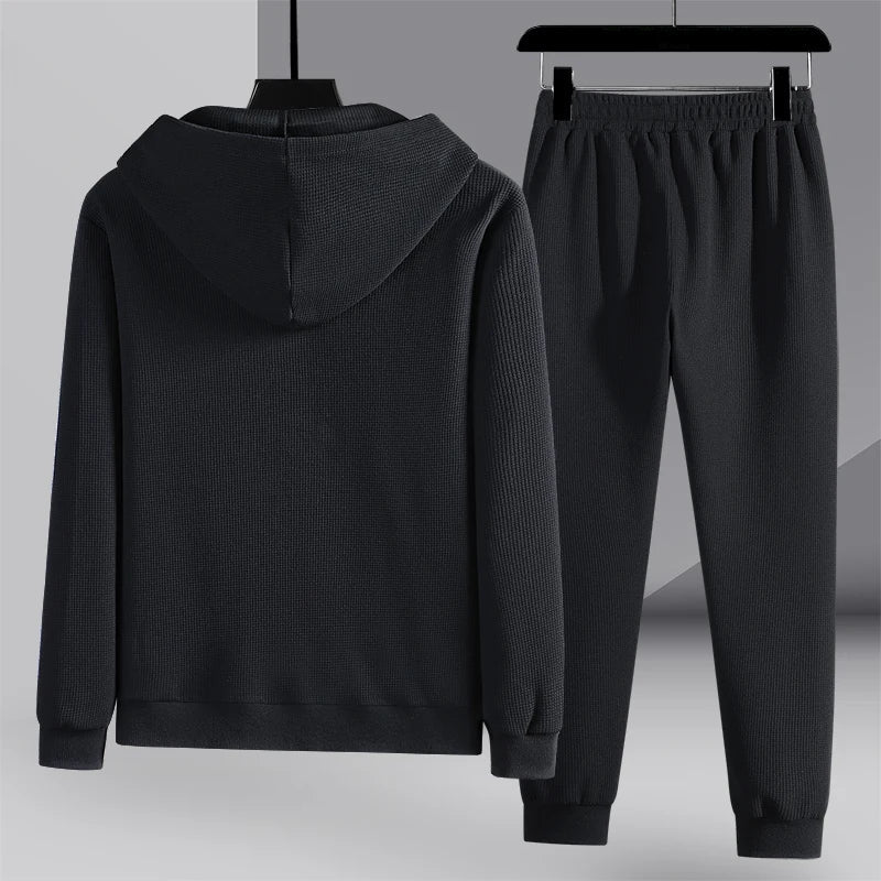 Sergio™ Waffelstrick Lounge-Set - Gemütliches Herren Loungewear