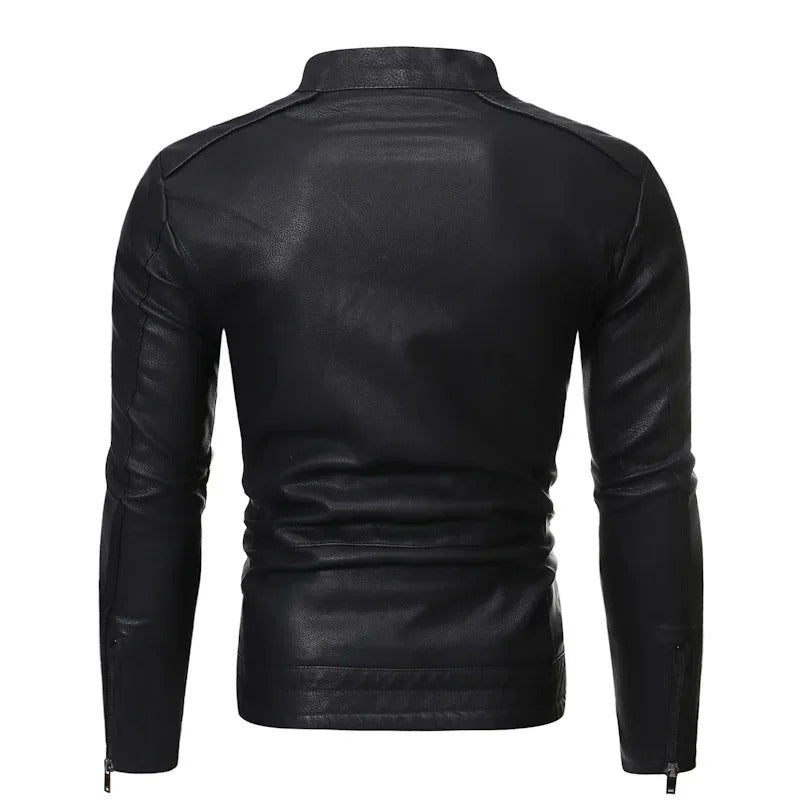 Elegante Slim-Fit Lederjacke