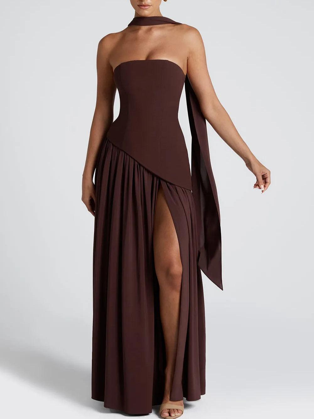 Elegantes Figurbetontes Maxikleid – Skulpturale Eleganz | Salzburg Mode