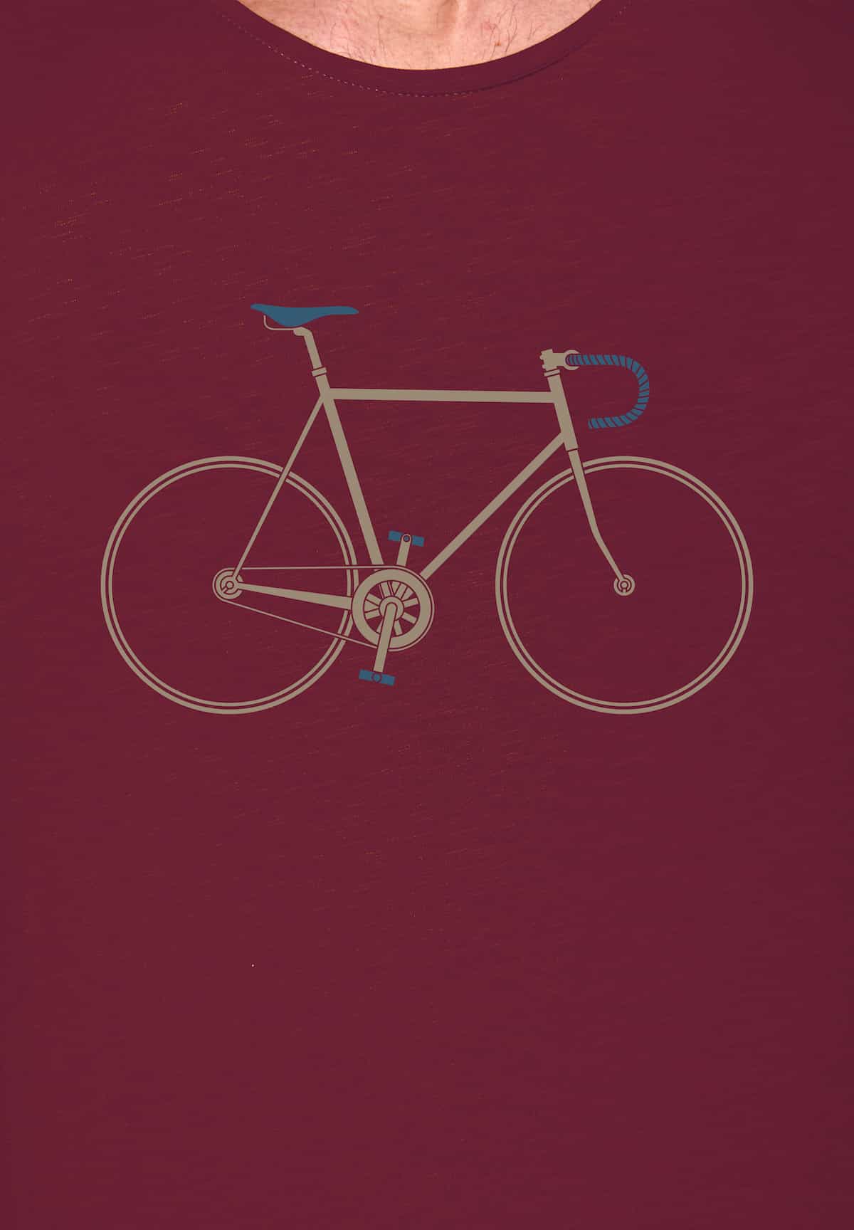 T-Shirt Bike Trip Bordeaux - Herren Bio-Baumwolle
