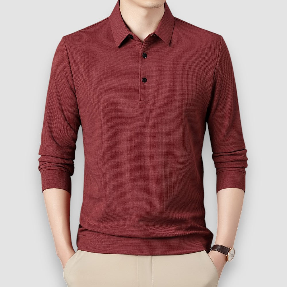 Zeno | Casual Langarm Herren Polo-Shirt
