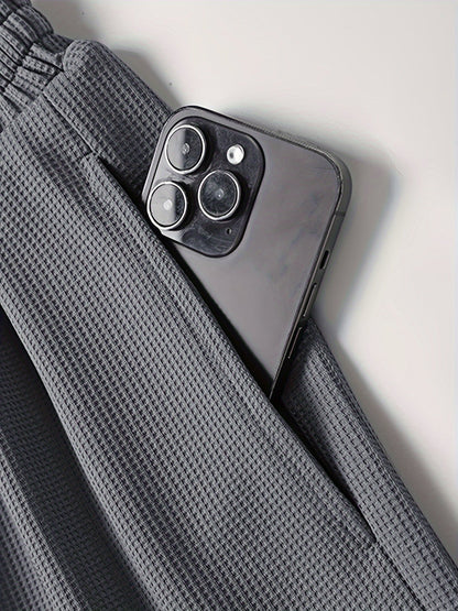 Waffelstrick Lounge-Set für Herren - Bequemes Zweiteiler-Set