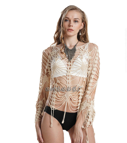 Viva - Handgehäkelter Hohl-Bikini Überwurf Sonnenschutzbekleidung