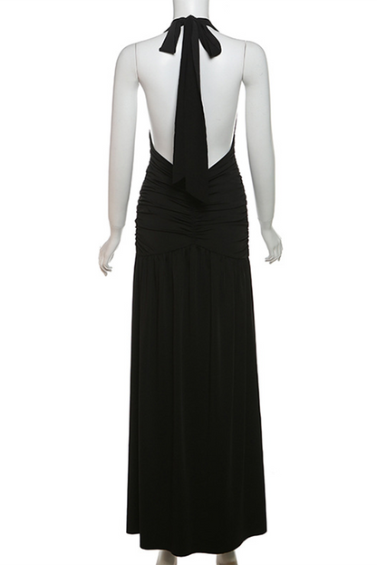 Isla - Sexy Einfarbige Ärmellose Neck Dresses Mit Schlitz (3 Farben)