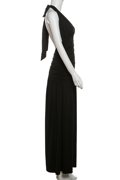 Isla - Sexy Einfarbige Ärmellose Neck Dresses Mit Schlitz (3 Farben)