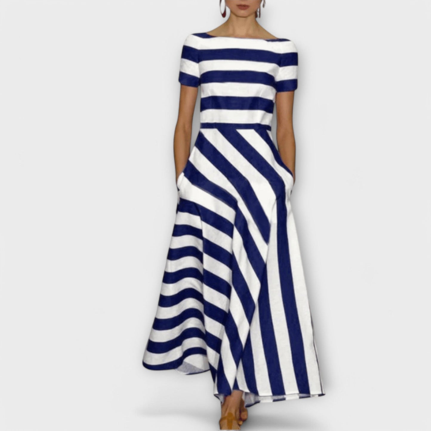 Janell - gestreiftes Maxikleid