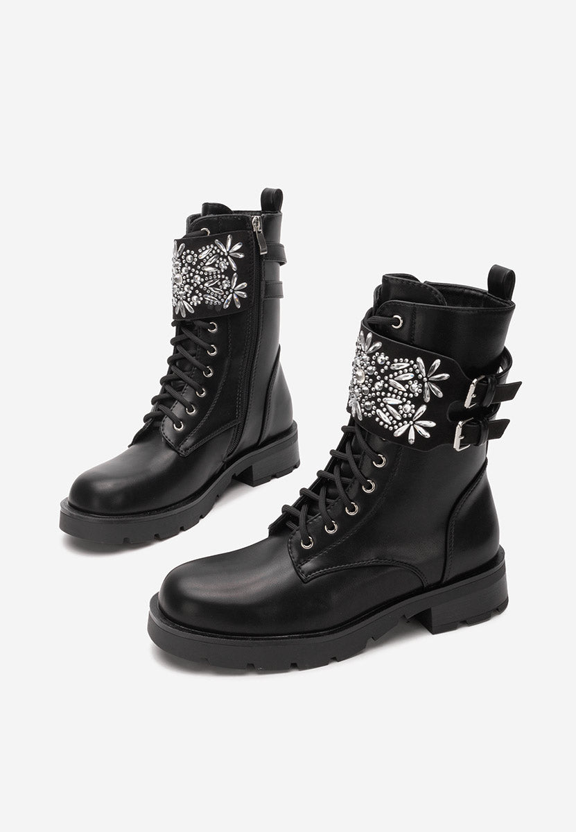 Silberne Ankle Boots