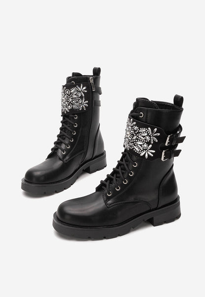 Silberne Ankle Boots