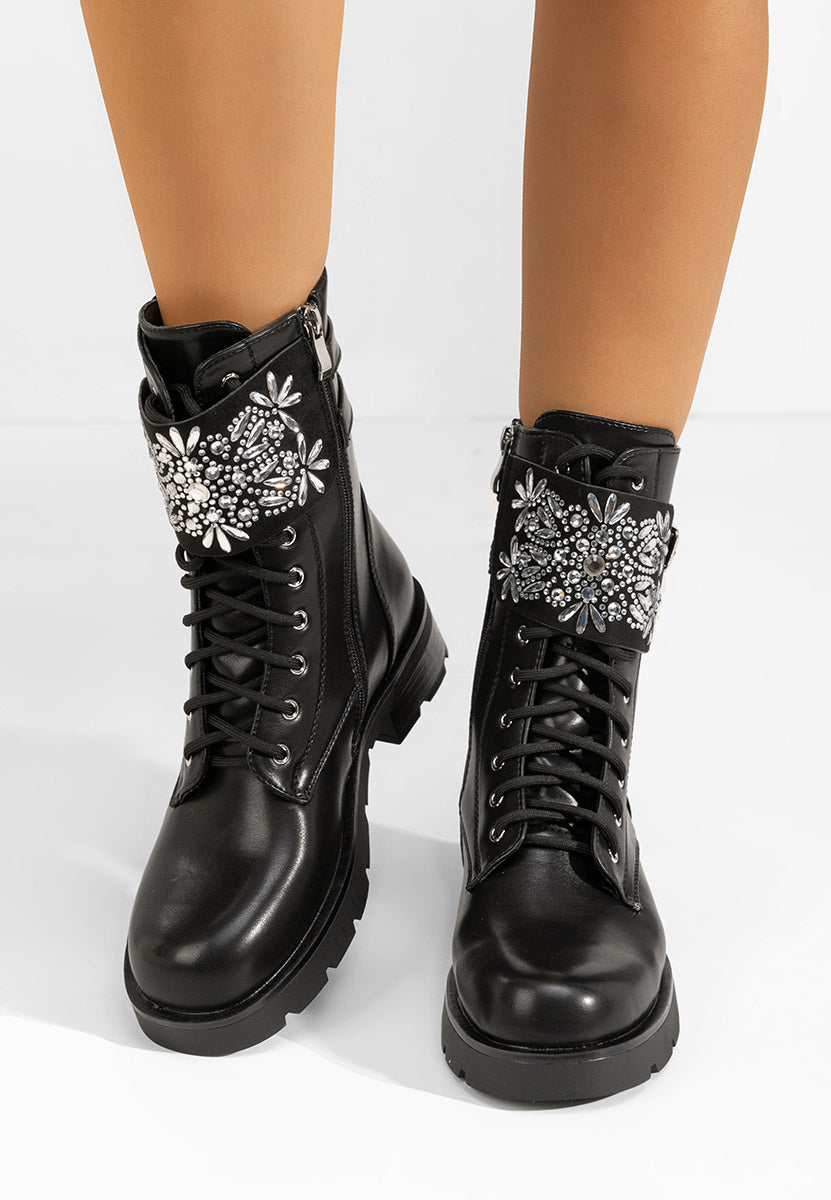 Silberne Ankle Boots