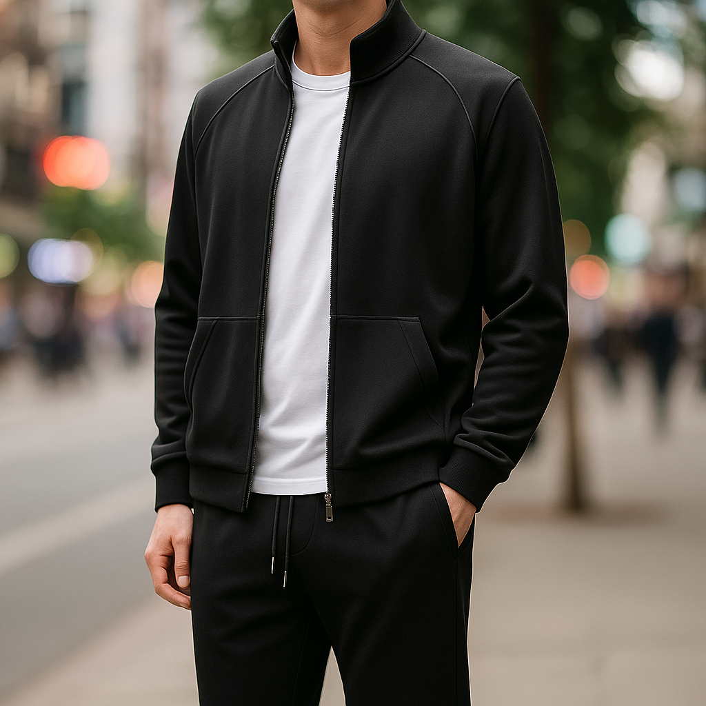 Monza Maßgeschneiderter Trainingsanzug – Elegantes Herren-Set mit Struktur