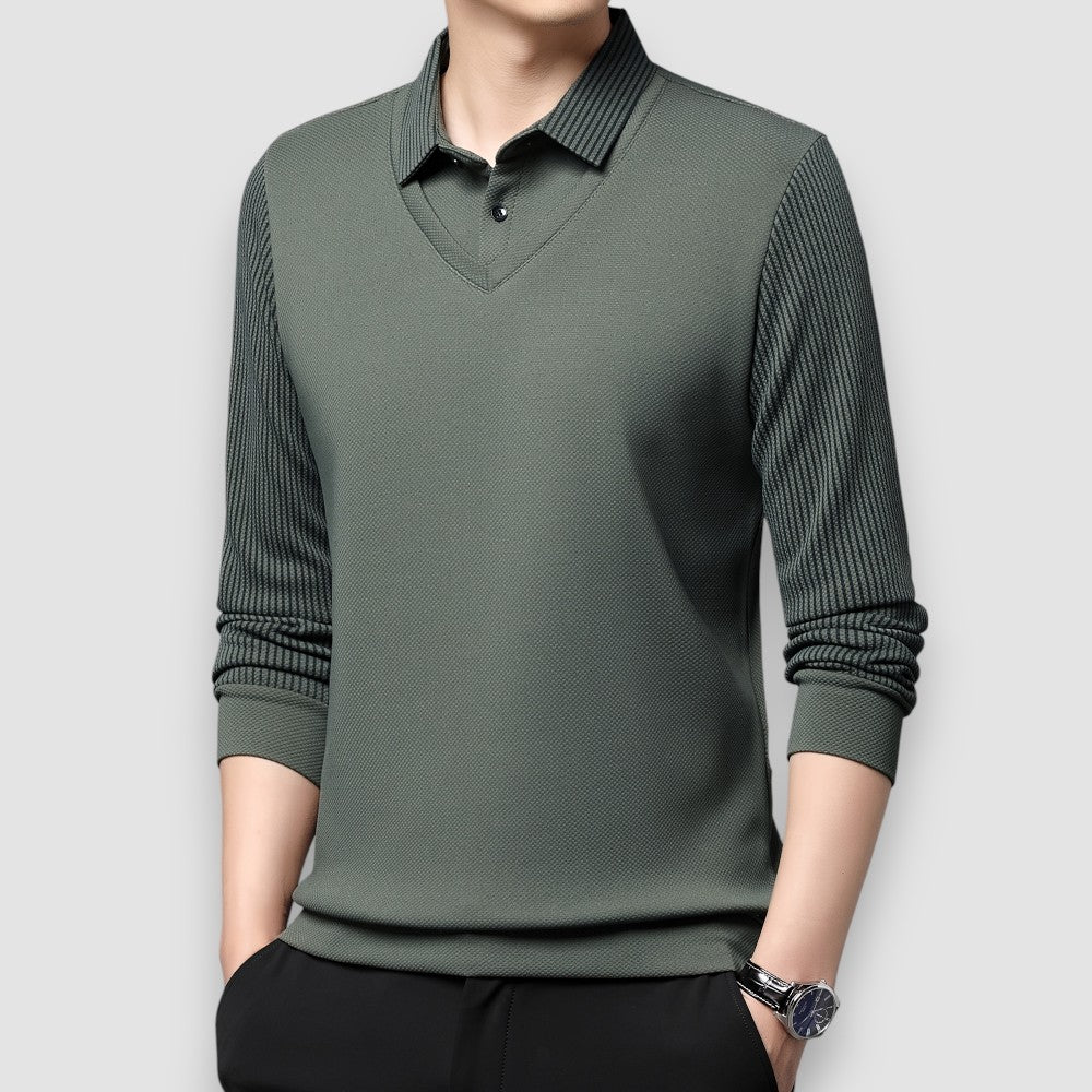 Lumier | Langarm Herren Polo-Shirt