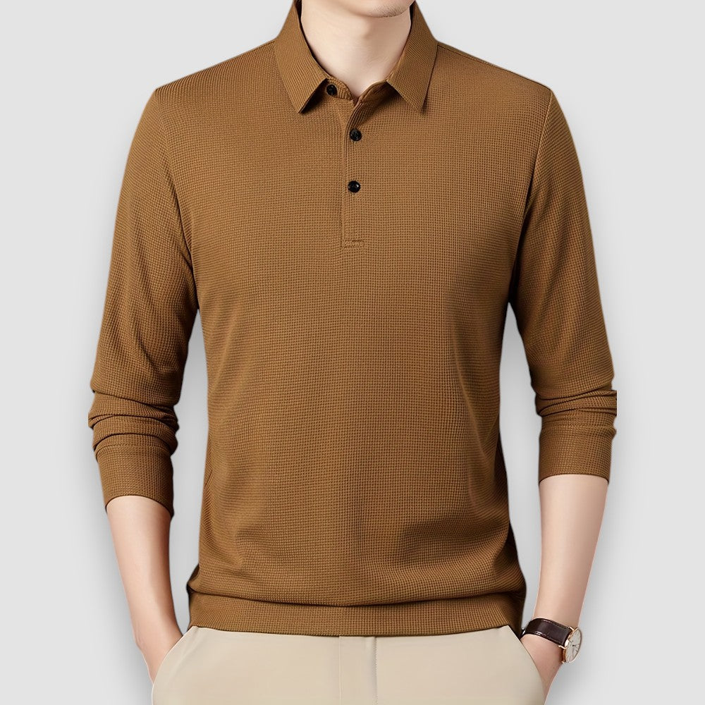 Zeno | Casual Langarm Herren Polo-Shirt