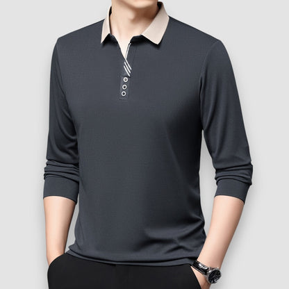 Enzo | Business Langarm Herren Polo-Shirt