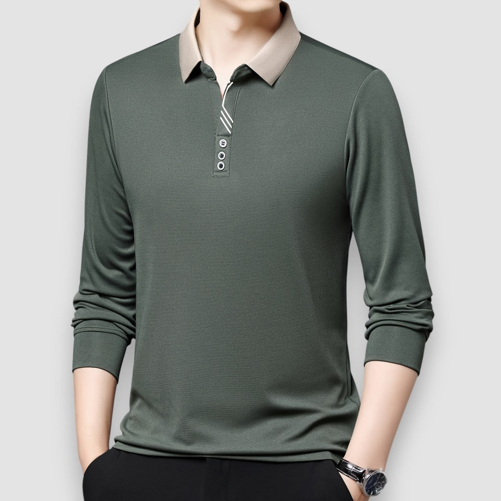 Enzo | Business Langarm Herren Polo-Shirt