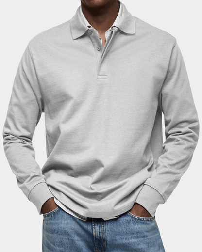 Herren Langarm-Poloshirt – Premium Baumwolle, zeitlose Eleganz