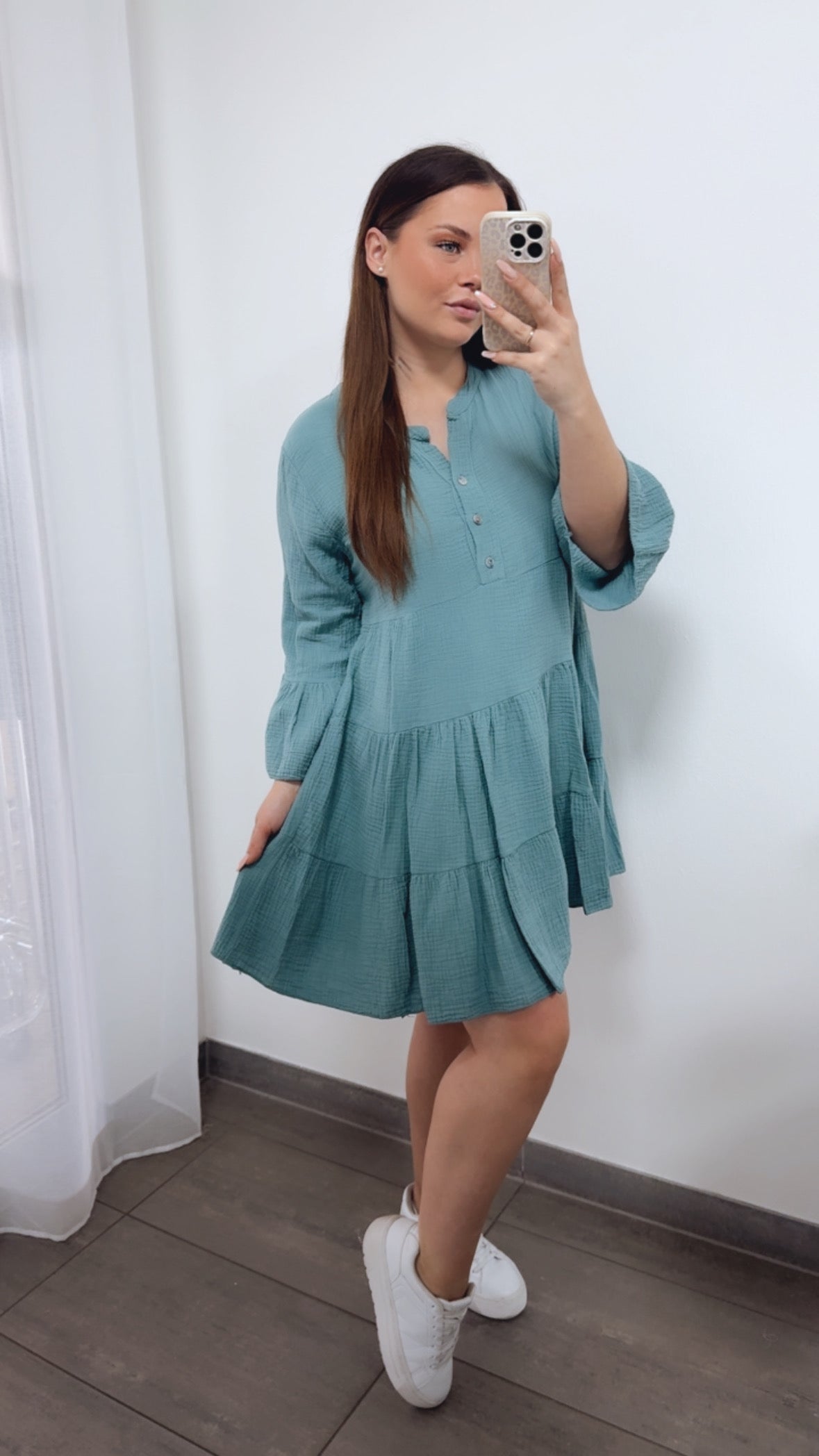 Musselin Kleid & Tunika in Light Petrol – Erfrischende Eleganz | MUSSELIN LIEBE