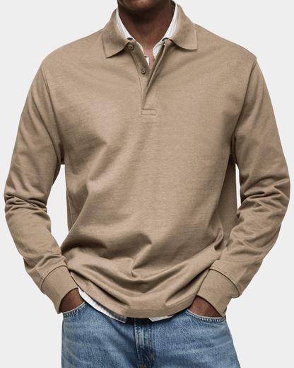 Herren Langarm-Poloshirt – Premium Baumwolle, zeitlose Eleganz