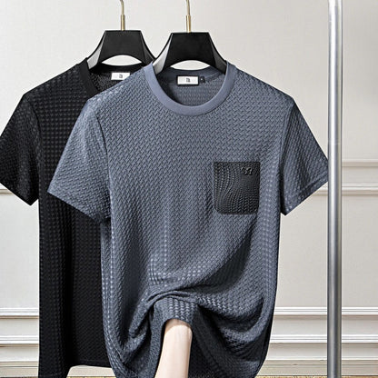 Jacquard Lounge-Set – Texturiertes Herren-Freizeitset mit Raffinesse