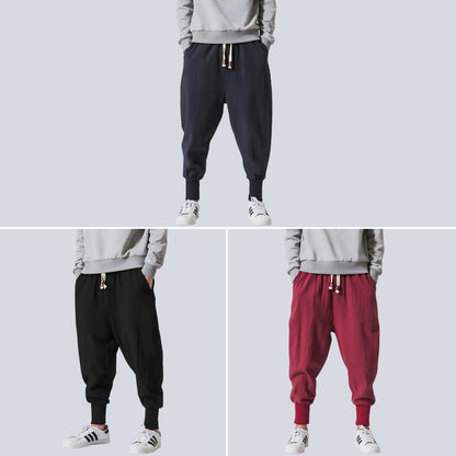 3er-Pack Riku - Bequeme Japanische Baumwoll-Haremhose