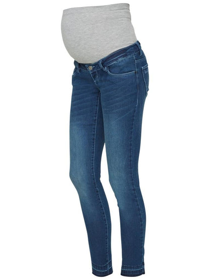 MAMALICIOUS Damen Jeans MLULRIKA SLIM RAW JEANS B.