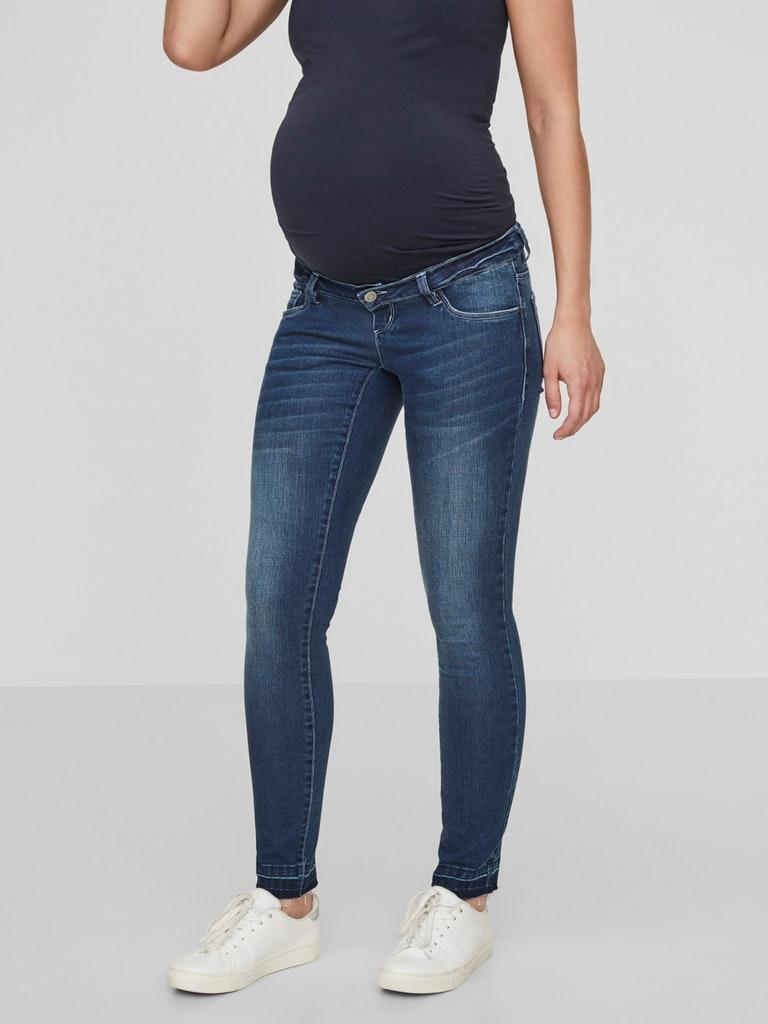 MAMALICIOUS Damen Jeans MLULRIKA SLIM RAW JEANS B.
