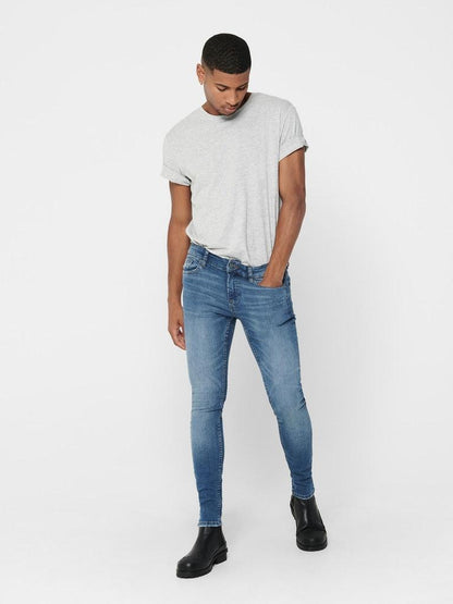 ONLY&SONS Herren Jeans ONSWARP LIFE SKINNY BLUE DCC  7114 NOOS