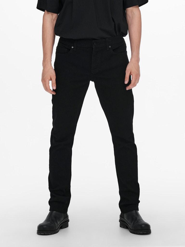 ONLY&SONS Herren Jeans ONSLOOM LIFE SLIM BLACK PK 3346