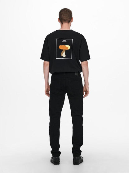 ONLY&SONS Herren Jeans ONSLOOM LIFE SLIM BLACK PK 3346