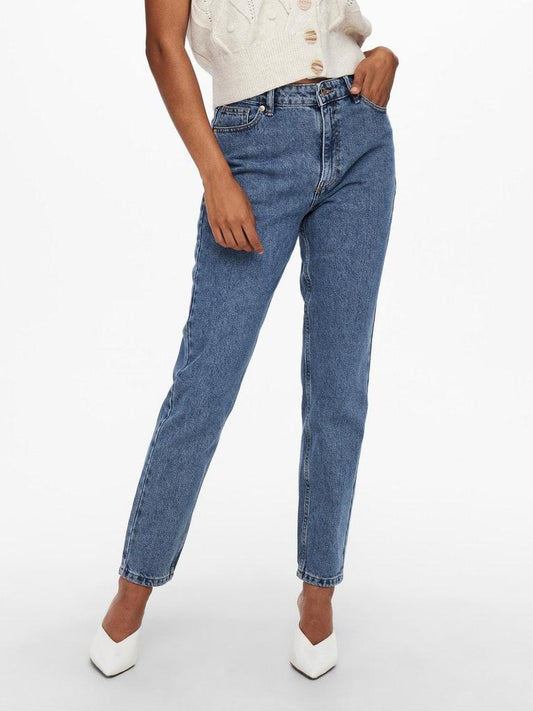 ONLY Damen Jeans ONLJAGGER HIGH MOM ANKLE DNM NOOS