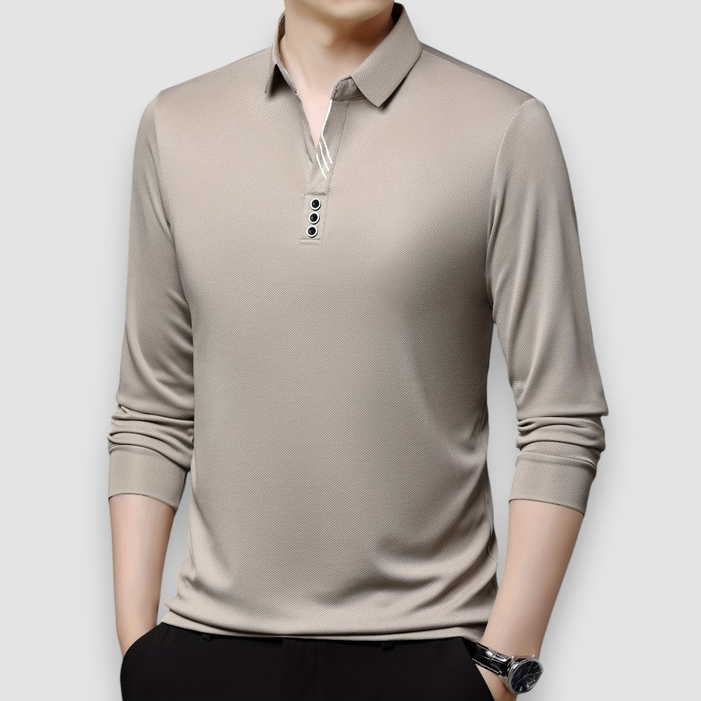 Enzo | Business Langarm Herren Polo-Shirt
