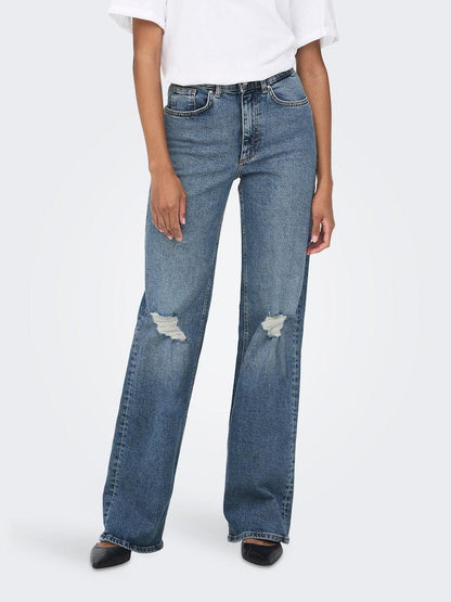 ONLY Damen Jeans ONLJUICY HW WIDE LEG DES DNM REA995 NOOS