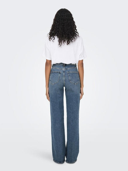 ONLY Damen Jeans ONLJUICY HW WIDE LEG DES DNM REA995 NOOS
