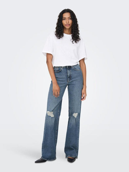 ONLY Damen Jeans ONLJUICY HW WIDE LEG DES DNM REA995 NOOS