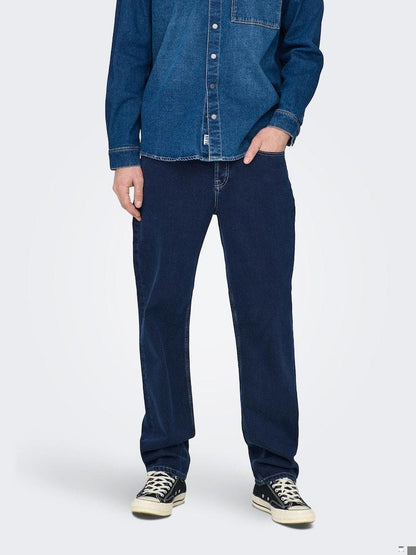 ONLY&SONS Herren Jeans ONSEDGE LOOSE DARK BLUE 4085 JEANS