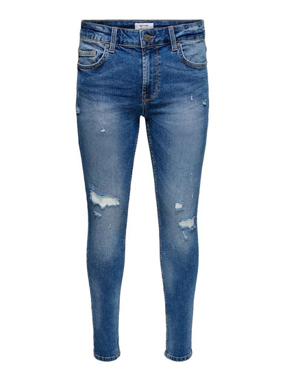 ONLY&SONS Herren Jeans ONSWARP LIFE SKINNY BLUE DAMAGE PK 9625