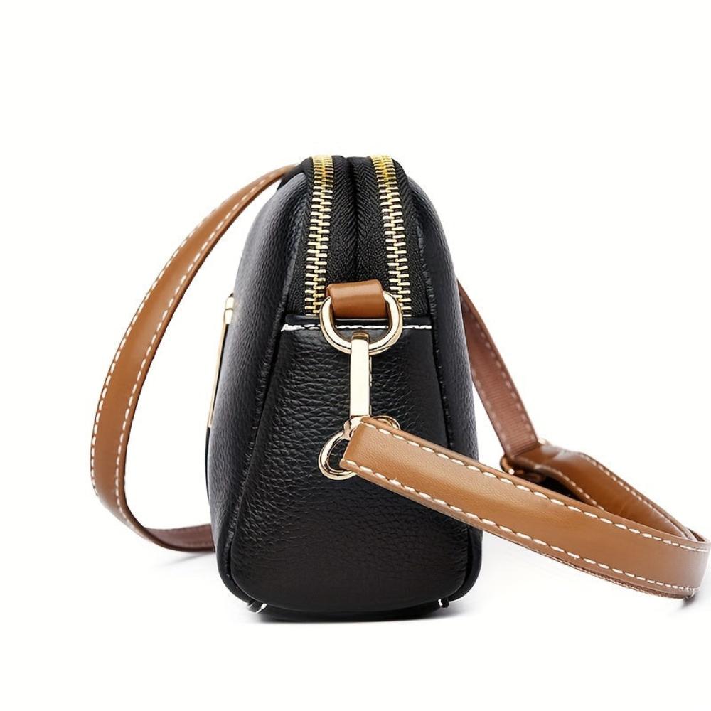 Mila Crossbody-Tasche mit Litschi-Prägung