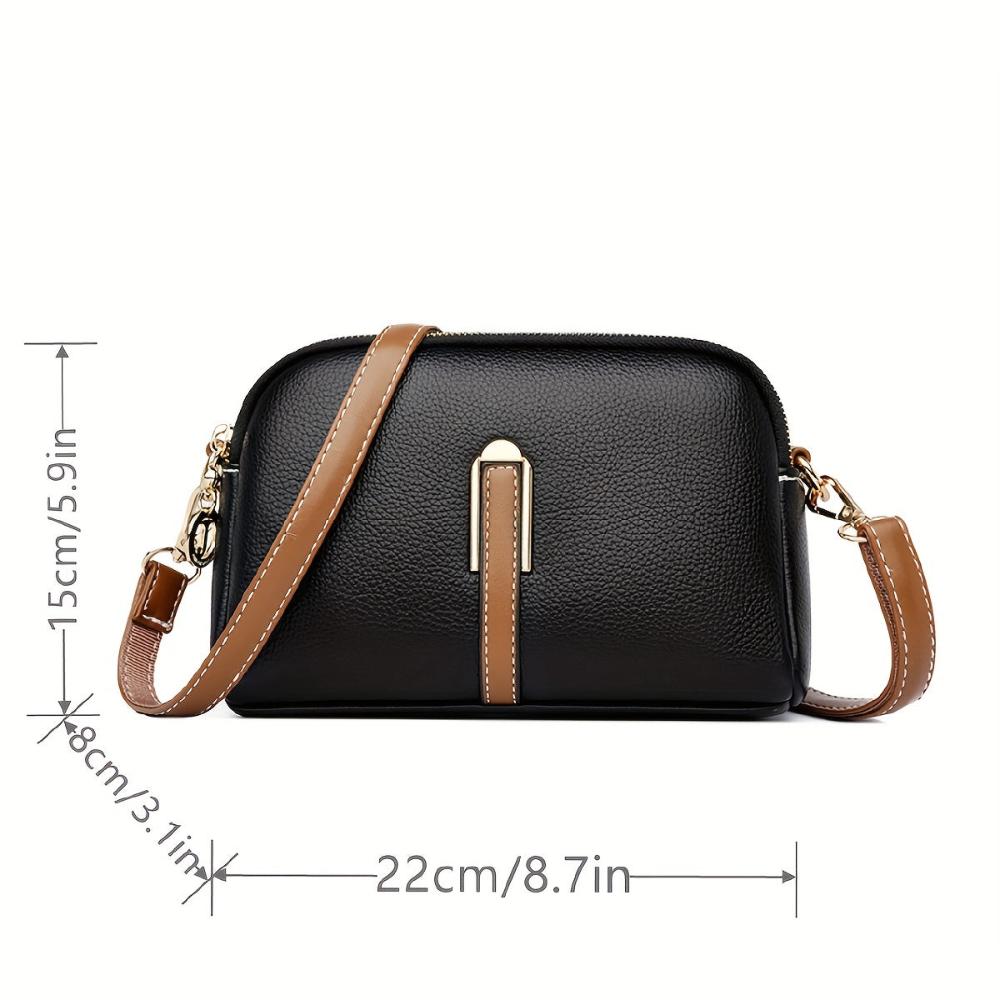 Mila Crossbody-Tasche mit Litschi-Prägung