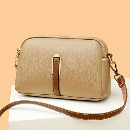 Mila Crossbody-Tasche mit Litschi-Prägung