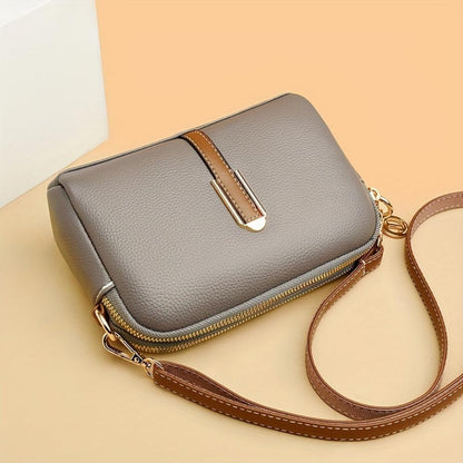 Mila Crossbody-Tasche mit Litschi-Prägung