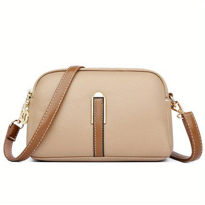 Mila Crossbody-Tasche mit Litschi-Prägung