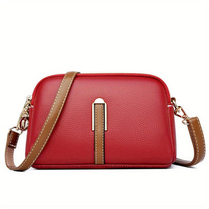 Mila Crossbody-Tasche mit Litschi-Prägung