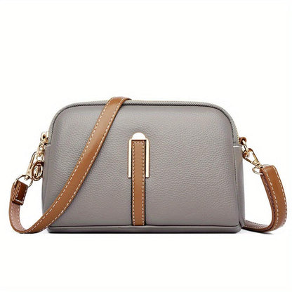 Mila Crossbody-Tasche mit Litschi-Prägung