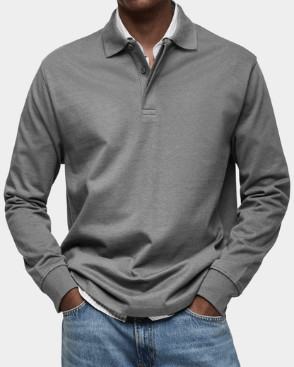 Herren Langarm-Poloshirt – Premium Baumwolle, zeitlose Eleganz
