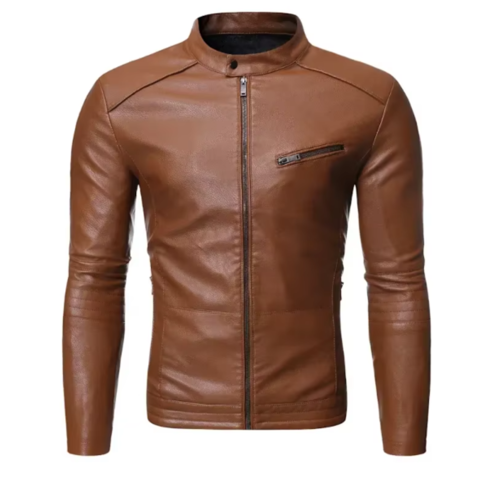 Elegante Slim-Fit Lederjacke