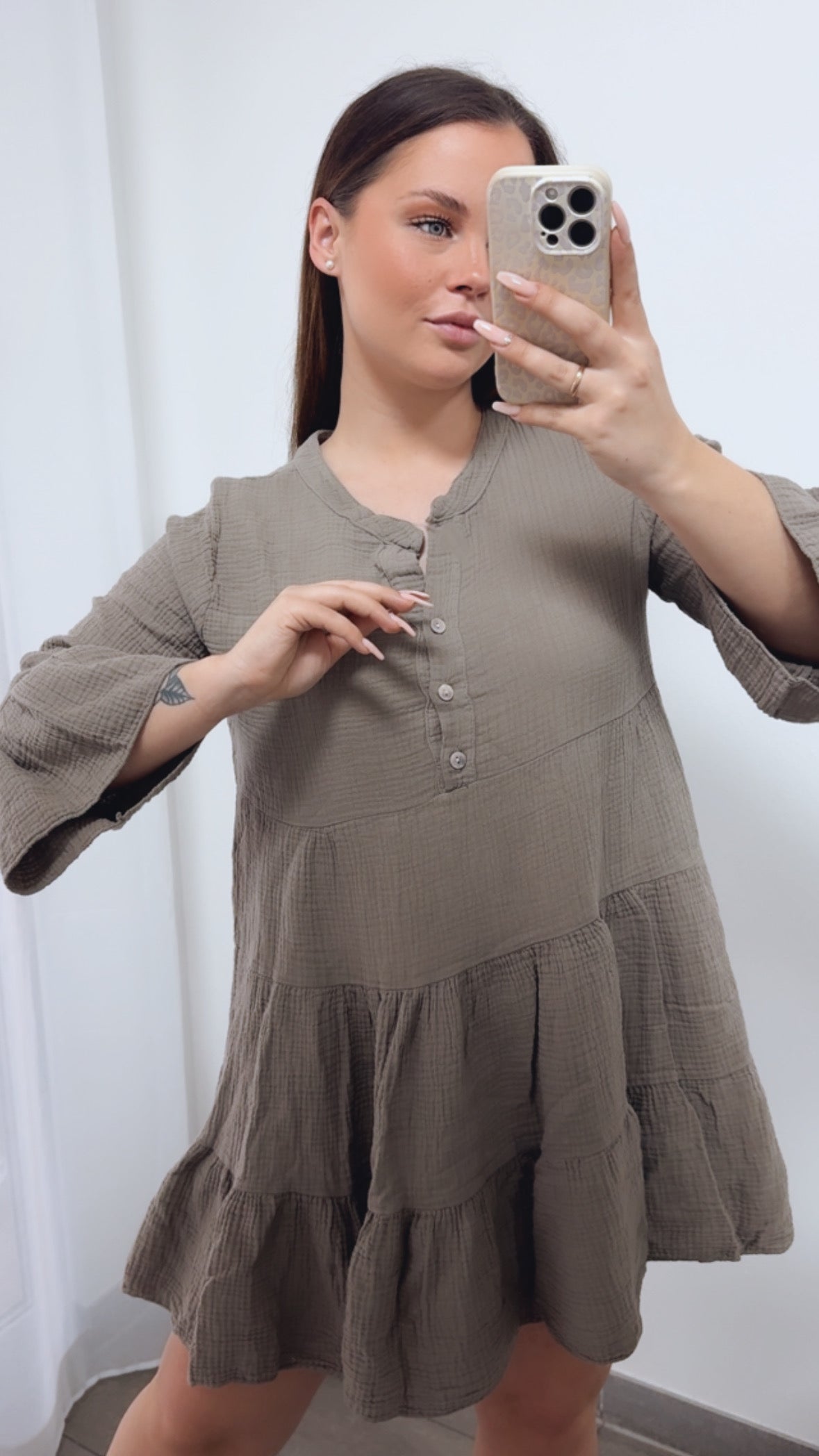 Musselin Kleid & Tunika in Taupe – Natürliche Eleganz | MUSSELIN LIEBE