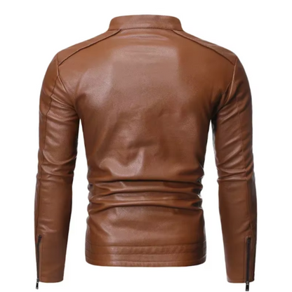 Elegante Slim-Fit Lederjacke